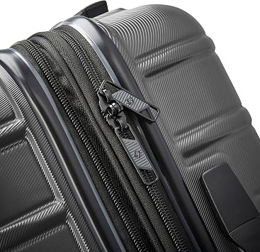 Samsonite Omni 2 Hardside Expandable Luggage with Spinner Wheels, 2-Piece Set (19/24), SOLID CHARCOAL