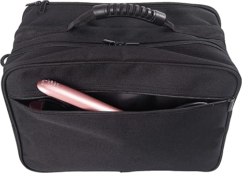 Miniatura 7 de Bolsa de herramientas de peluquería para peluquería de gran capacidad, equipo de pelo de poliéster, organizador de hombro, kit de aseo para