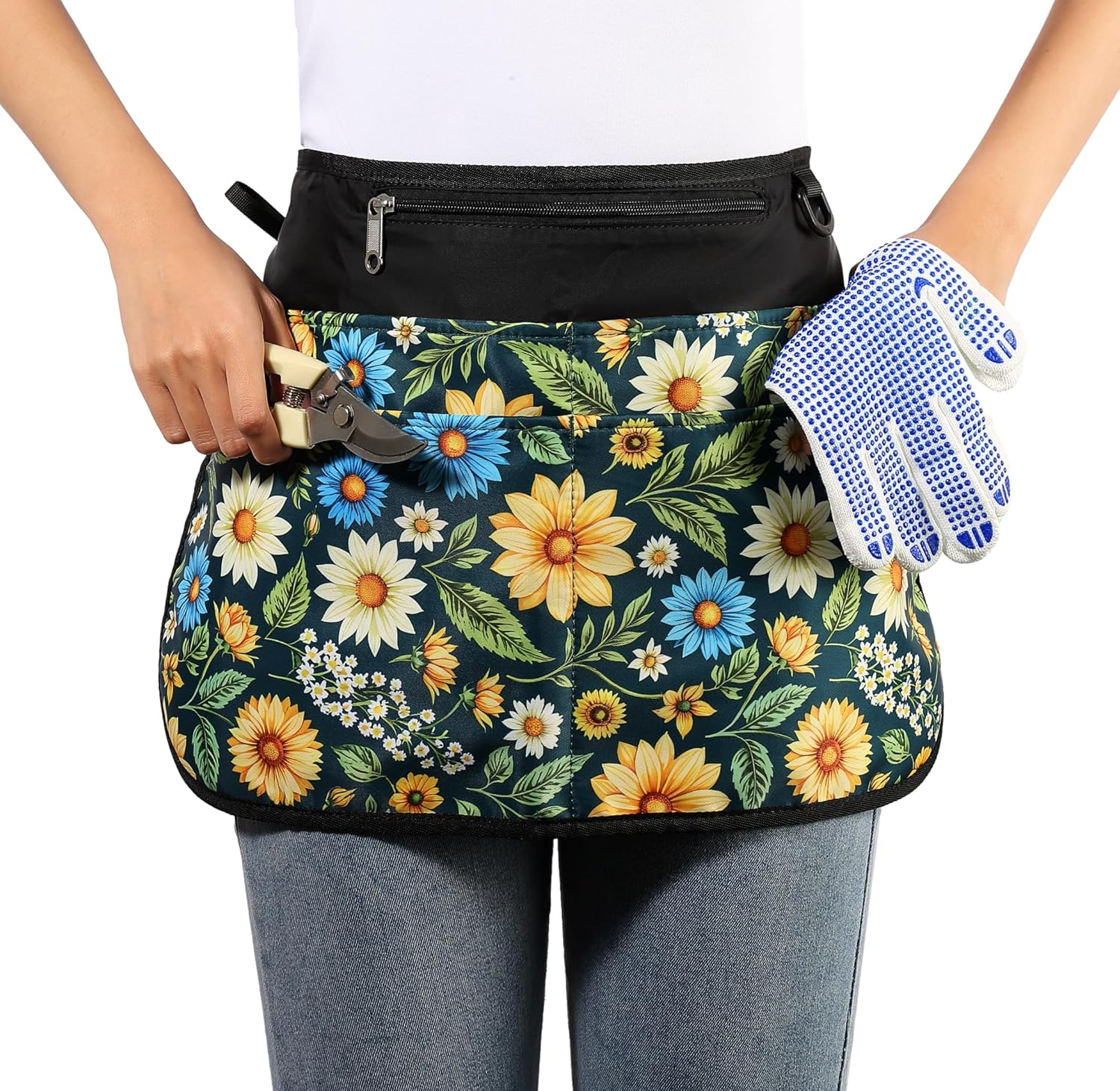 Garden Apron for Women with 6 Pocket,Half Florist Apron - Image 2