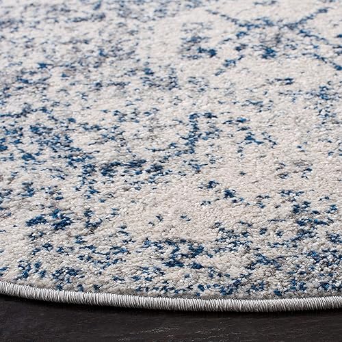 Miniatura 6 de Safavieh - Alfombra de 8 x 10 pies, Madison Collection, color blanco y azul rey, diseño bohemio, elegante y desgastado, no desprende pelusa, fácil