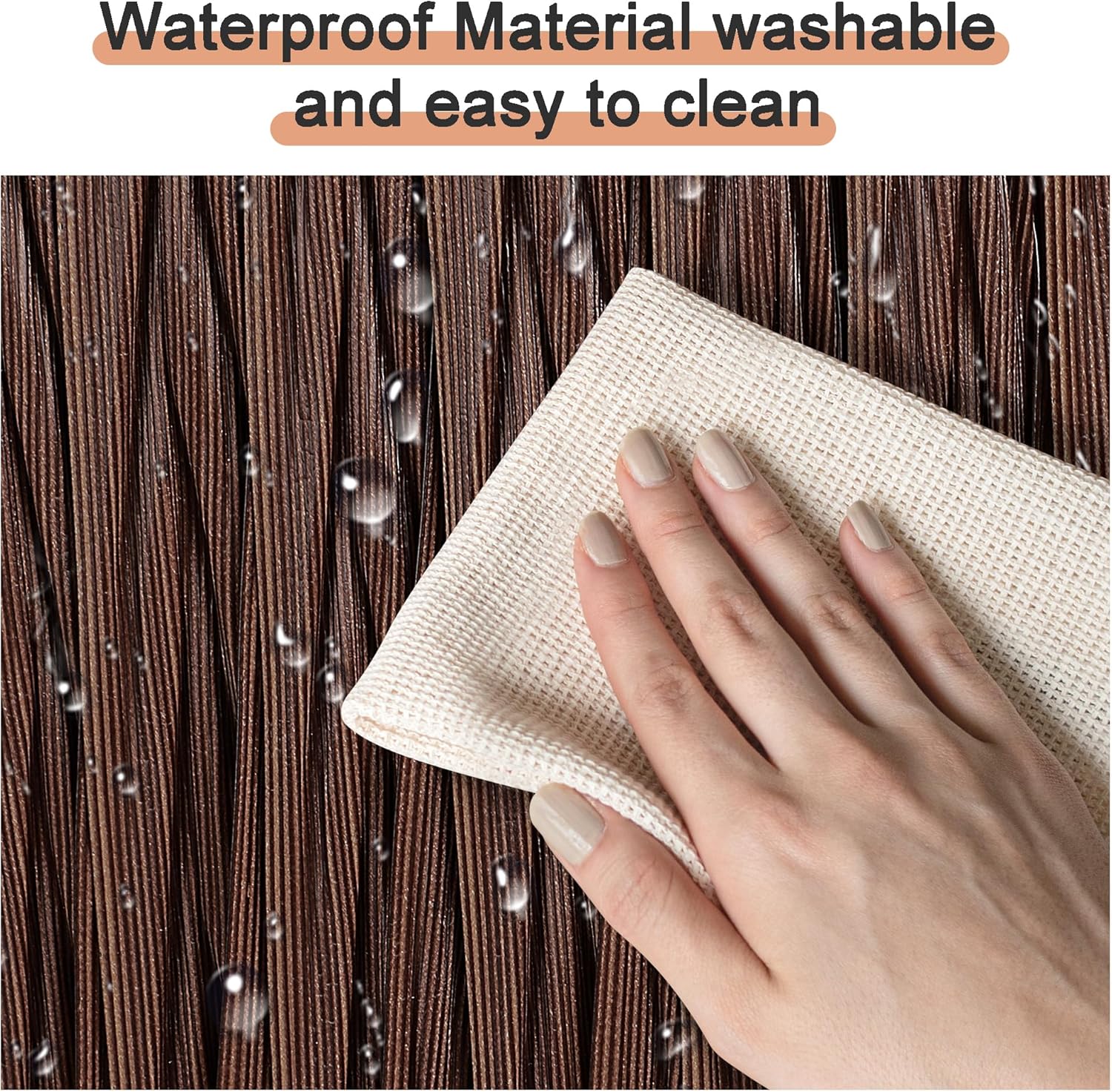 Wicker Toilet Paper Storage Holder, Narrow Woven Basket for Extra Paper Rolls, Waterproof Bathroom Toilet Organizer, Free Standing for 6 Mega Rolls, Brown