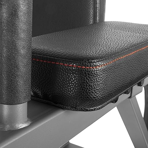 Miniatura 2 de XMARK Silla de capitán con soporte de inmersión y estación de empuje, elevación vertical comercial de rodilla, máquina de entrenamiento de la parte