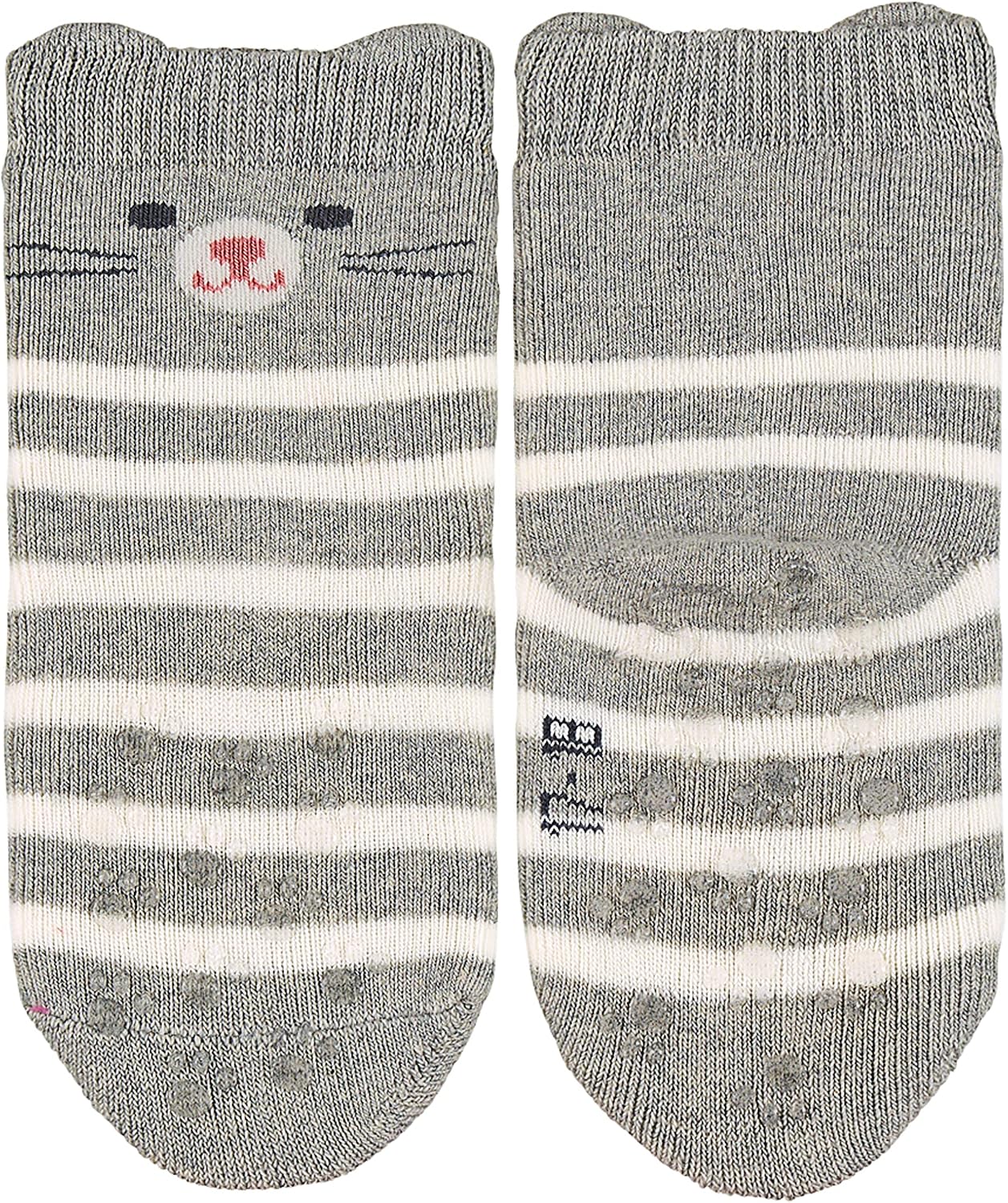 Sterntaler Unisex Children's Socks with ABS Scribble Socks, Light Grey Melange, Regular, Light Grey, Mottled, Light Grey, Mottled, 18