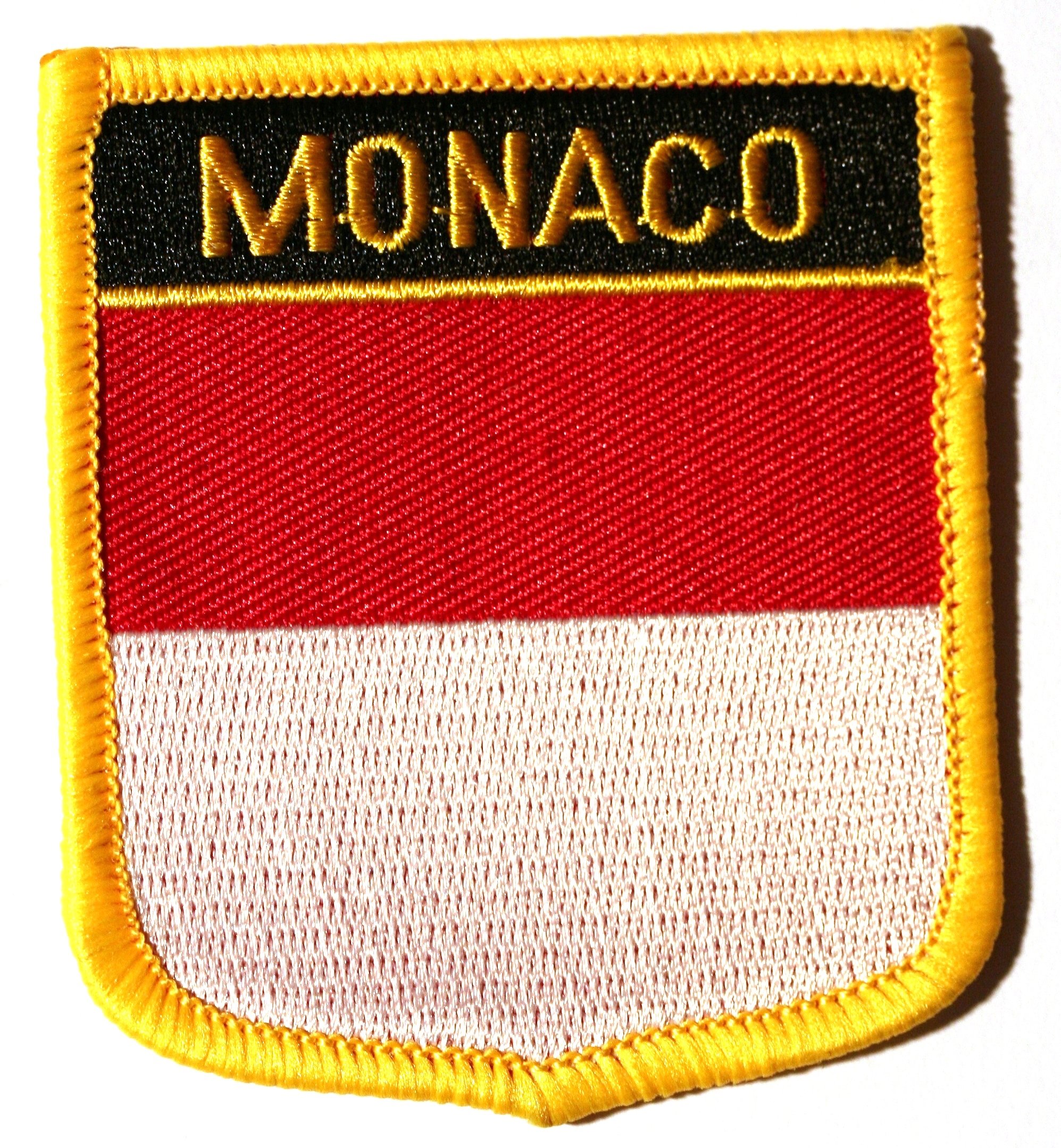 Buxton's Badges Unisex Multiple Monaco Embroidered Shield Flag Patch