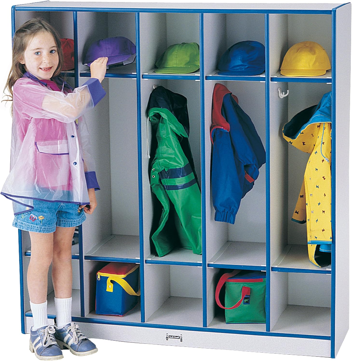 Jonti-Craft 2681JCWW003 5 Section Coat Locker, Blue