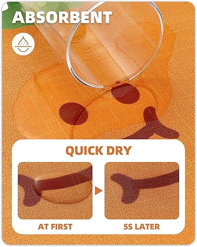 Miniatura 2 de Color&Geometry Lindos tapetes para secar platos para cocina, tapetes de drenaje súper absorbentes, resistentes al calor, fáciles de limpiar, auto