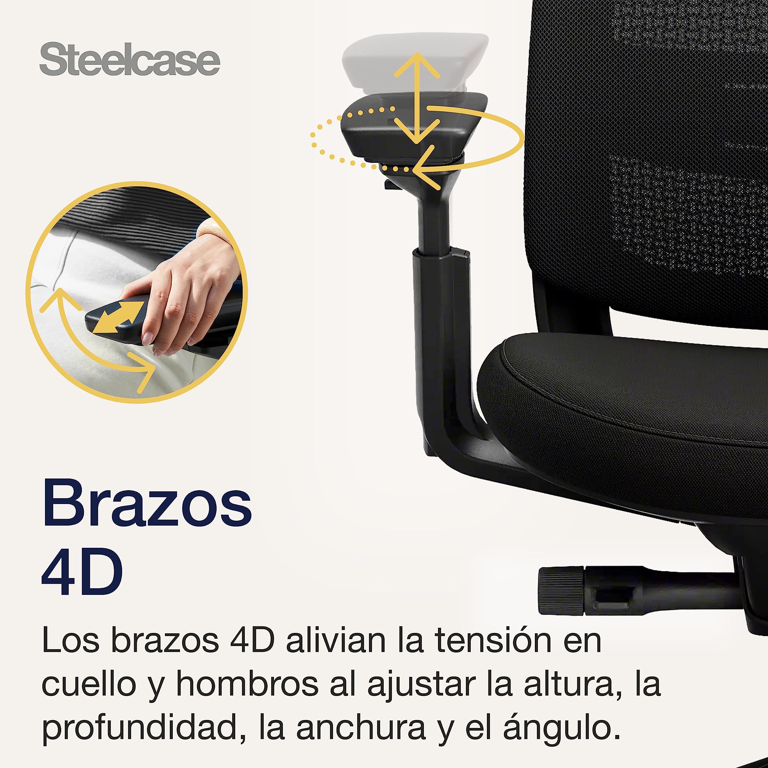 Steelcase Silla ergonómica: Series 2, Soporte Lumbar, reposa Cabeza, Ónix