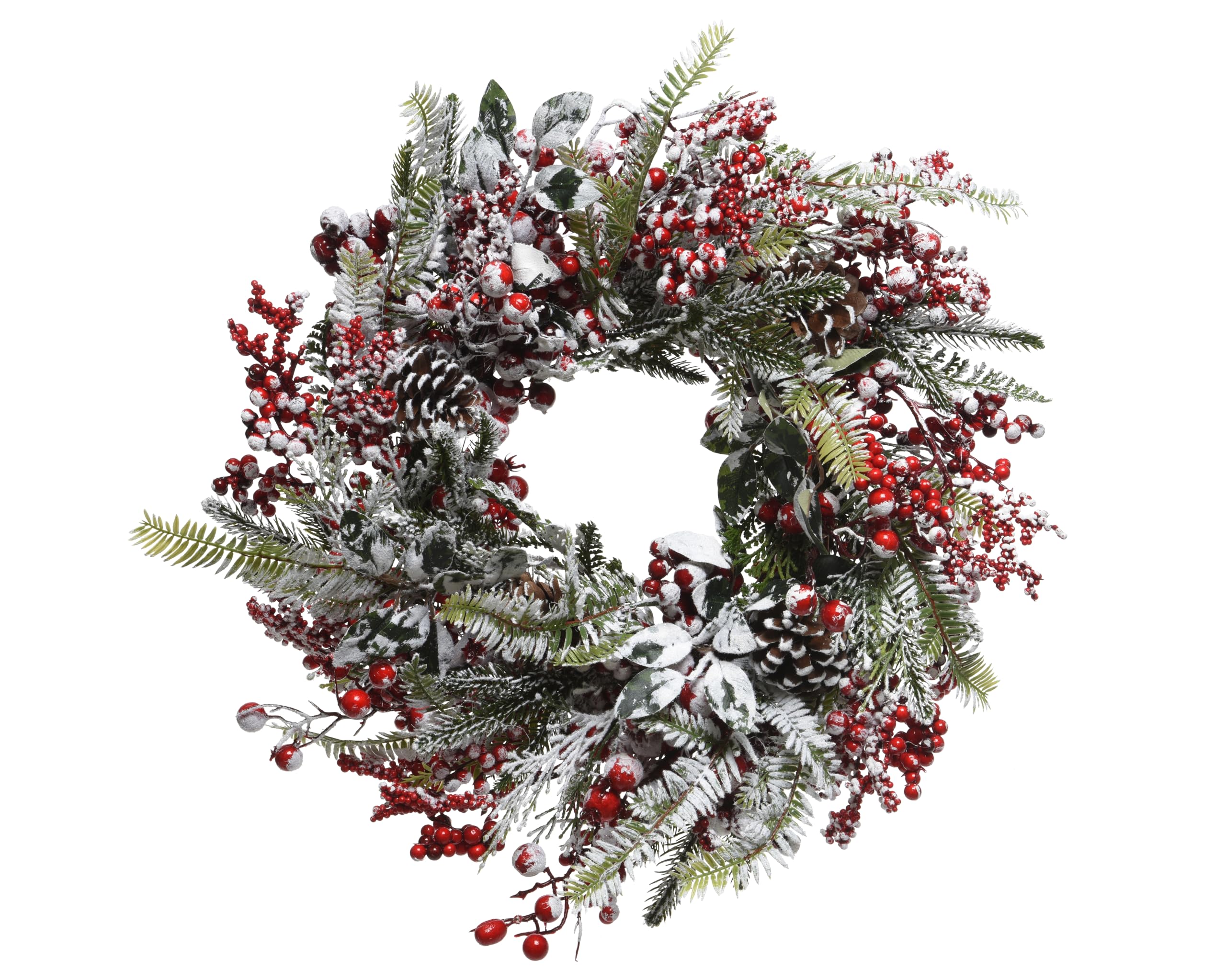 Kaemingk Kerstkrans krans rode BES l14b60h60 cm groen