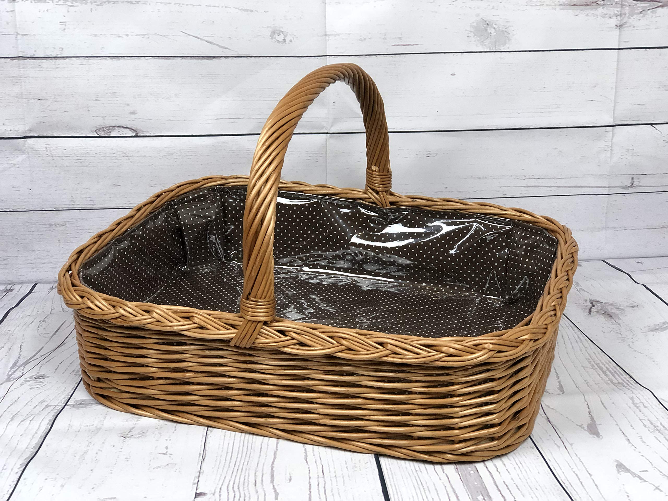 Bukora Wicker Tray With Lining Green Kariert