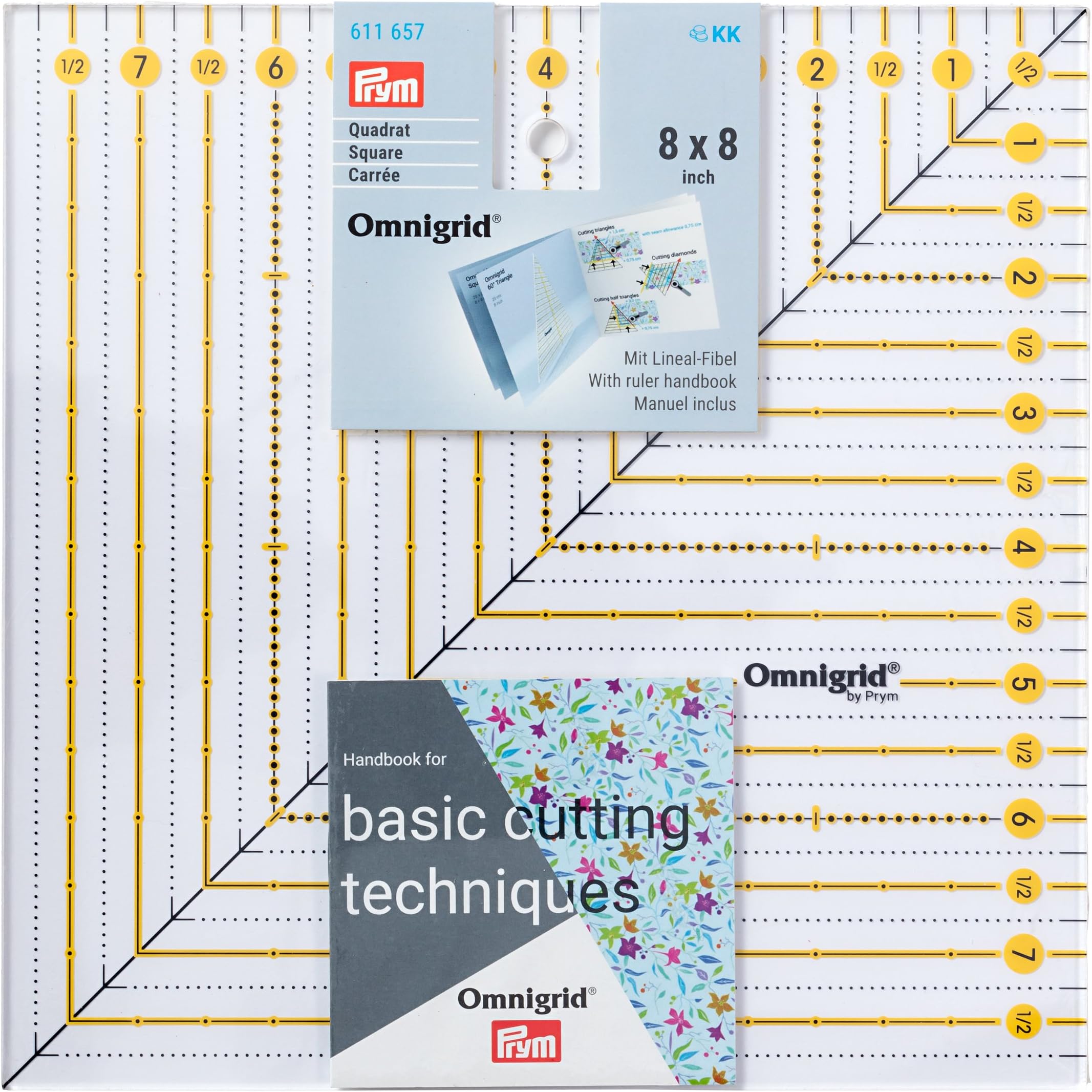 Amazon.de Suwimut Set von 6 Acryl Quilting Lineal, Transparent Square