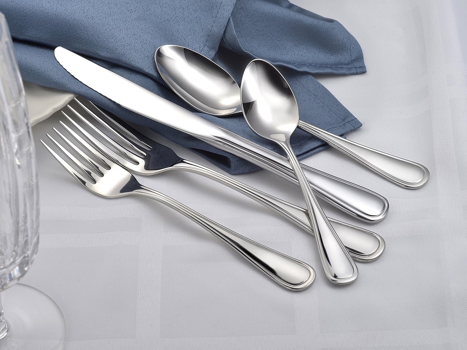 Liberty Tabletop Classic Rim 45 Piece Flatware Set for 8 Made in USA
