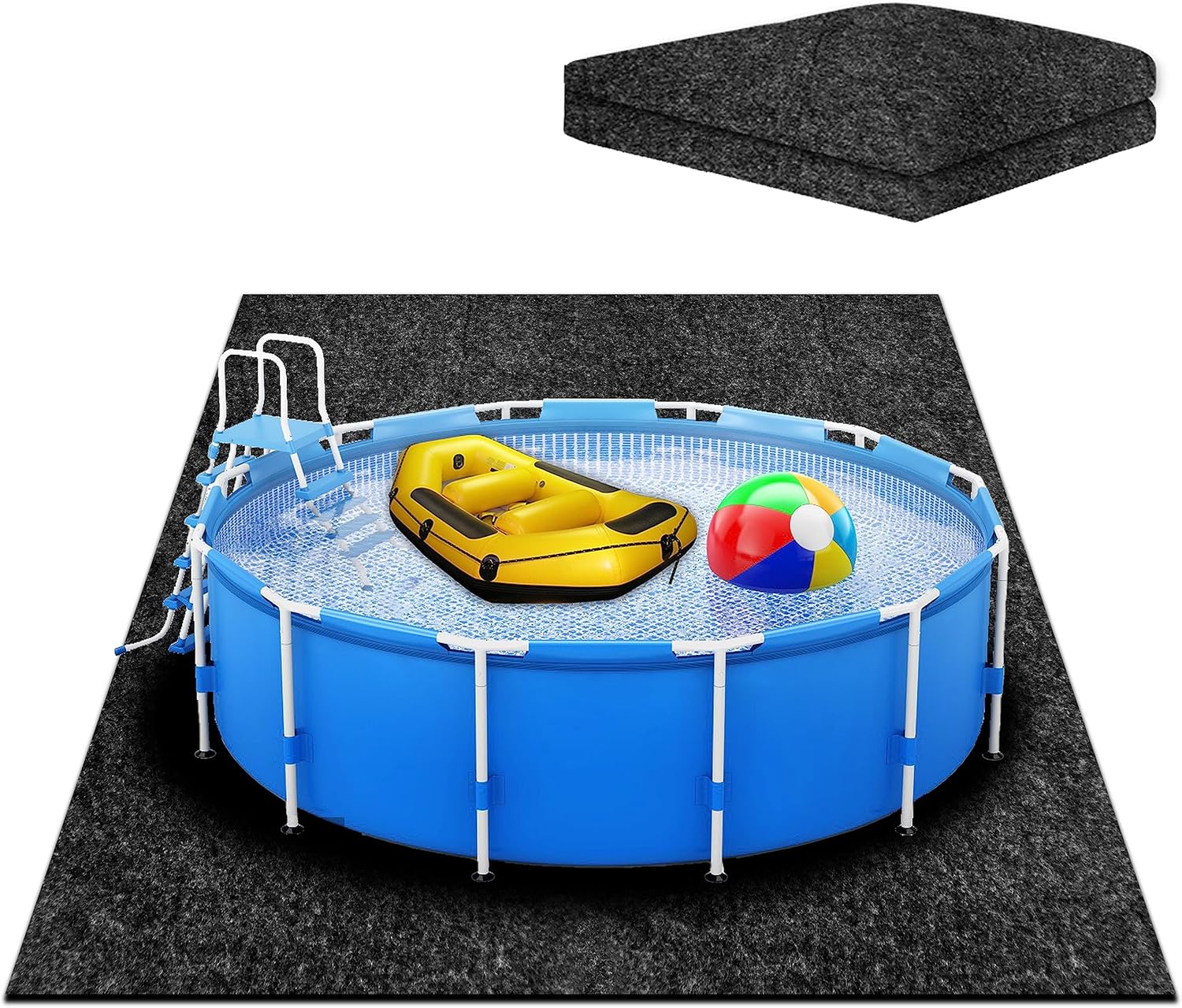 74''x72''Hot Tub Mat Outdoor,Large Inflatable Hot Tub Pad