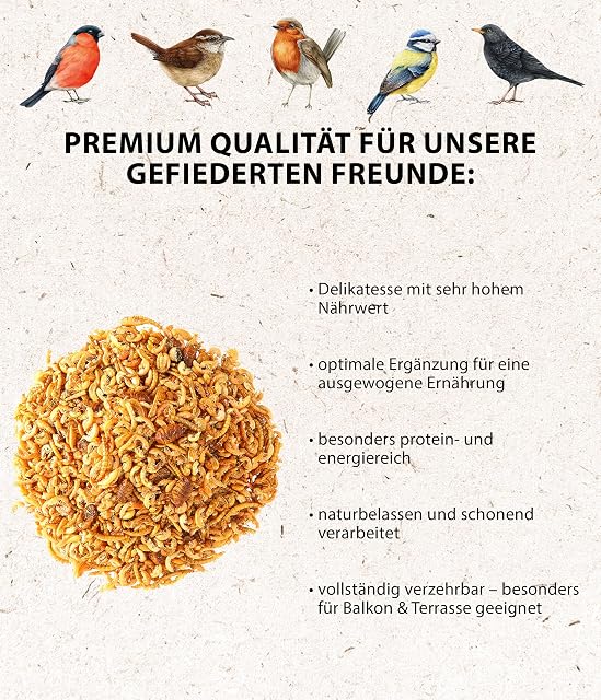 Foto 2 de 8 de Dehner Natura Premium Comida para Aves Silvestres, Mezcla de proteínas de gammarus/Insectos