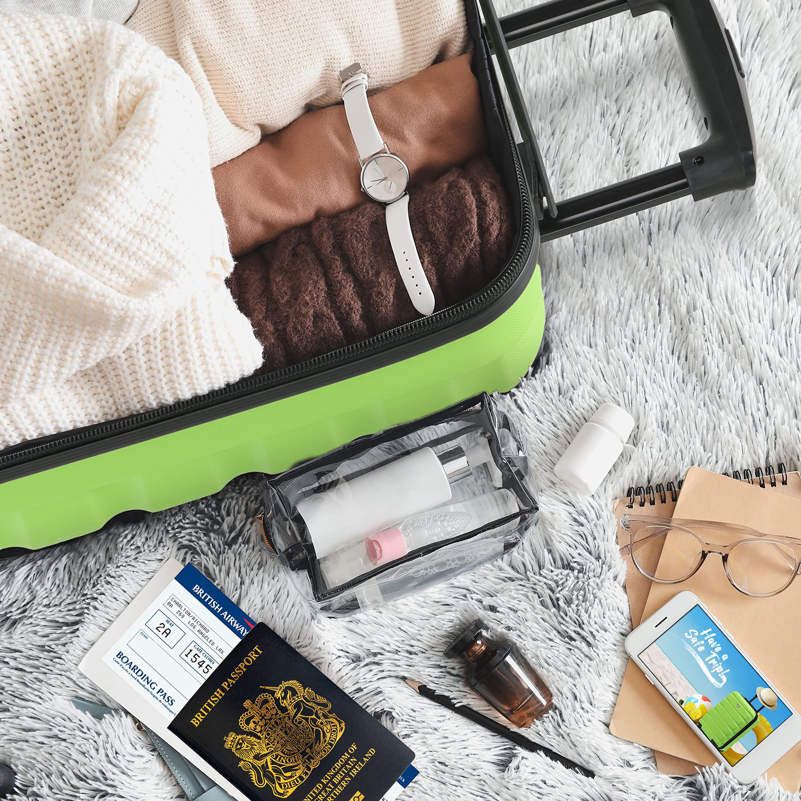 Flight Knight Cabin Suitcase 55x40x20 Ryanair Priority, EasyJet, Jet2 Lightweight Small Durable 4-Wheel Cabin Case, Carry-On for Over 60 Airlines, Hard Shell, 10kg Hand Luggage Bag (55 x 40 x 20 cm)