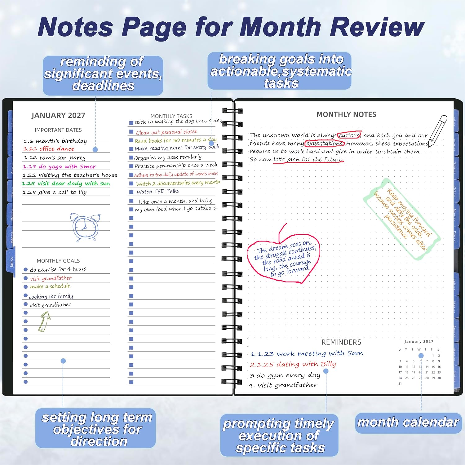 2026-2027 Monthly Planner, Calendar Book Jul 2026-Dec 2027, 120 Gsm Paper image 3