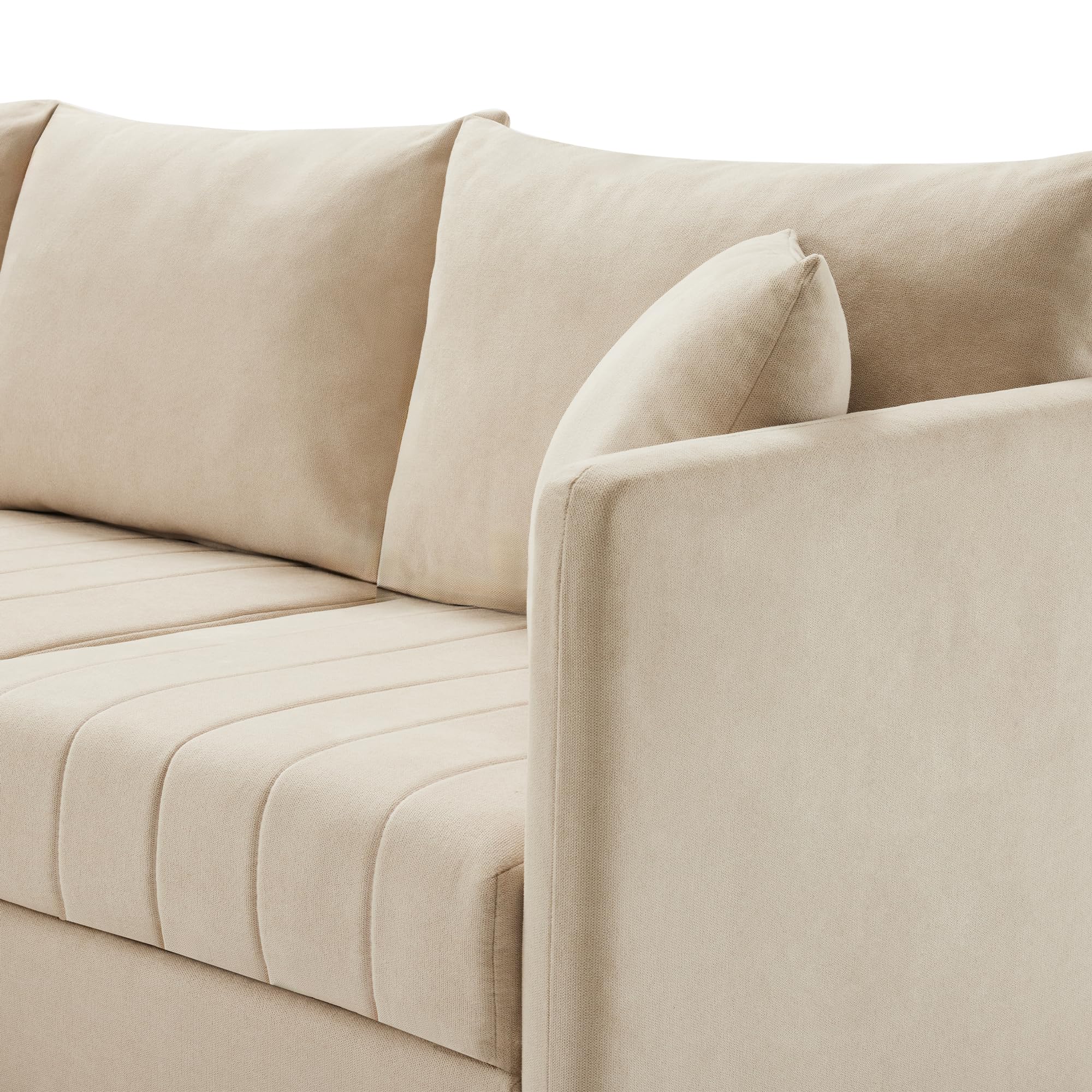 Moimhear Sofá esquinero modular de 5 plazas, reposapiés convertible | L