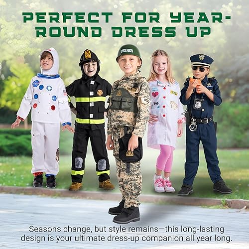 Miniatura 8 de Dress-Up-America - Disfraz de soldado para niños y niñas Disfraz de las Fuerzas Especiales de EE.UU. para niños