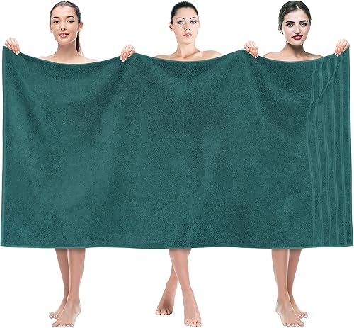 Miniatura 215 de American Soft Linen - Juego de 4 toallas de baño, 100% de algodón turco de 27 x 54 pulgadas, toallas de baño extragrandes, toallas para ducha