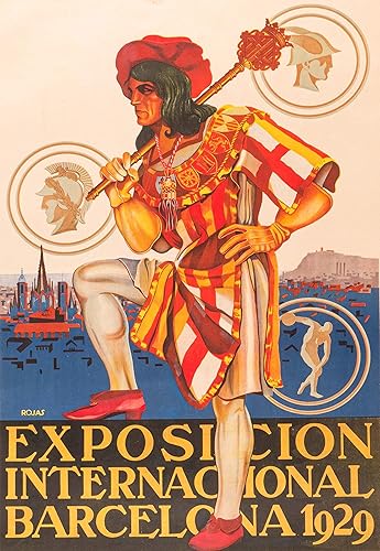Exposicion internacional Barcelona 1929 Reproducción Póster Formato Tamaño 19.7 x 27.6 in Papel 300 GR-Venta de archivo digital HD Posible Consultar