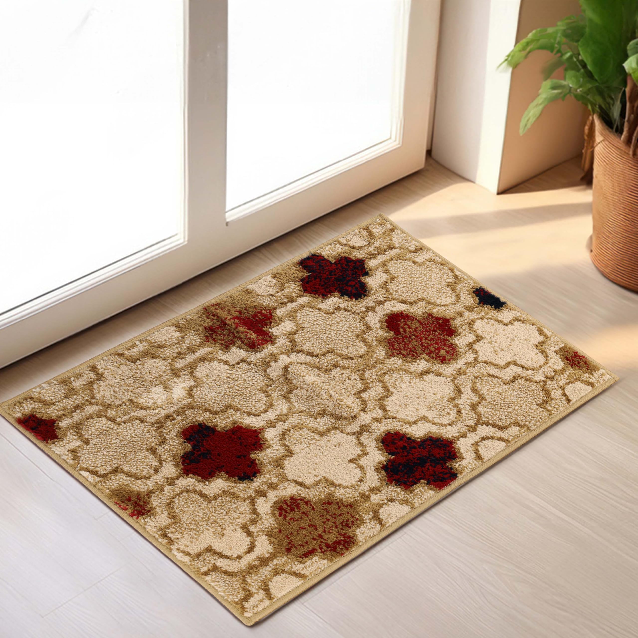 Petit tapis d'intérieur en jute géométrique chic pour votre salon
