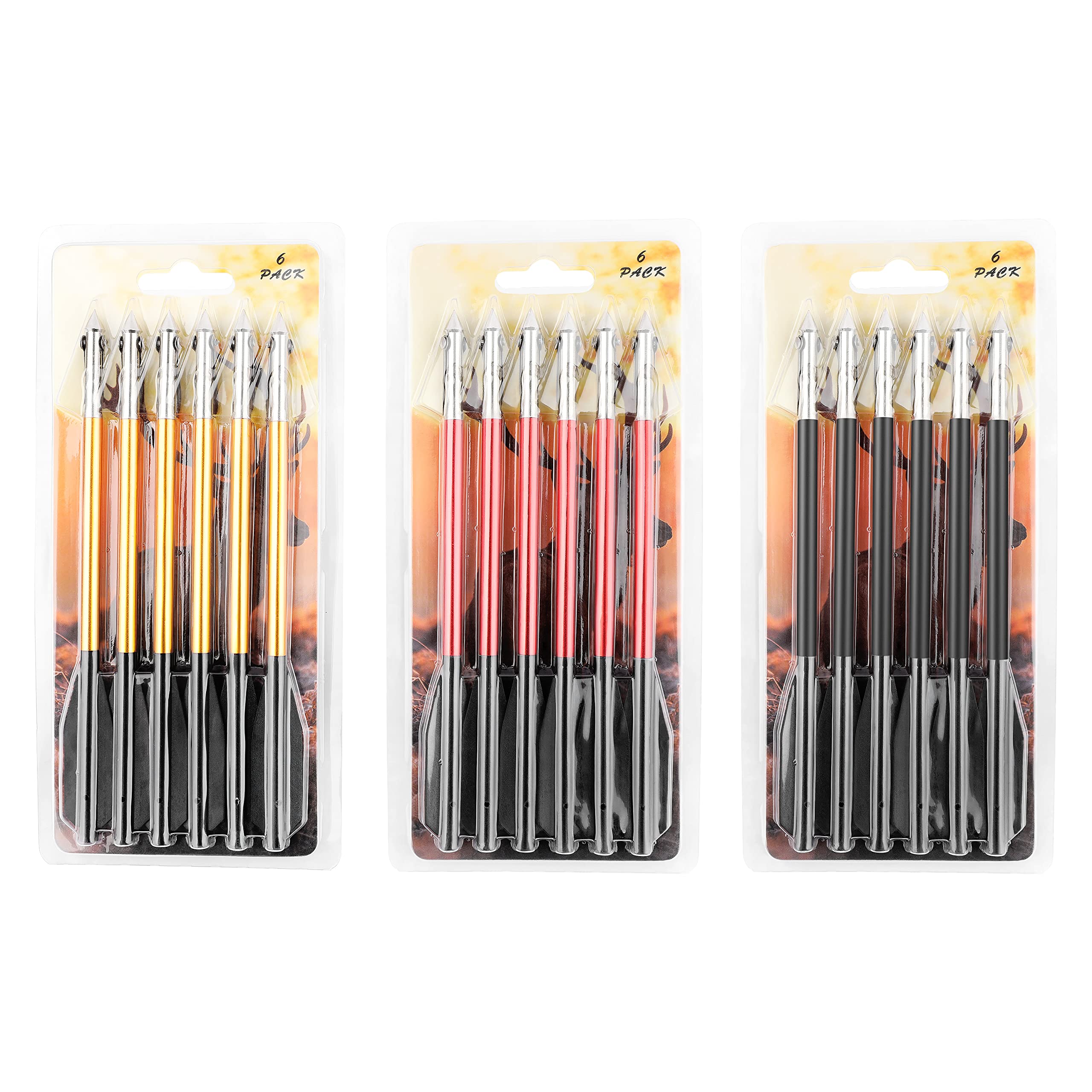 6/12/18 Pack Frecce da Pesca con L'Arco 6.8" Bulloni per Balestra in Alluminio con Punte per Arpioni Bulloni da Pesca per la Pesca con la Balestra