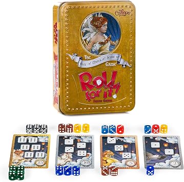 Calliope Roll for It! Deluxe Edition Strategy Board Game Fast Dice Rolling Game for 2-8 Players Ages 8+ | Family Game Night Fun in Travel Tin