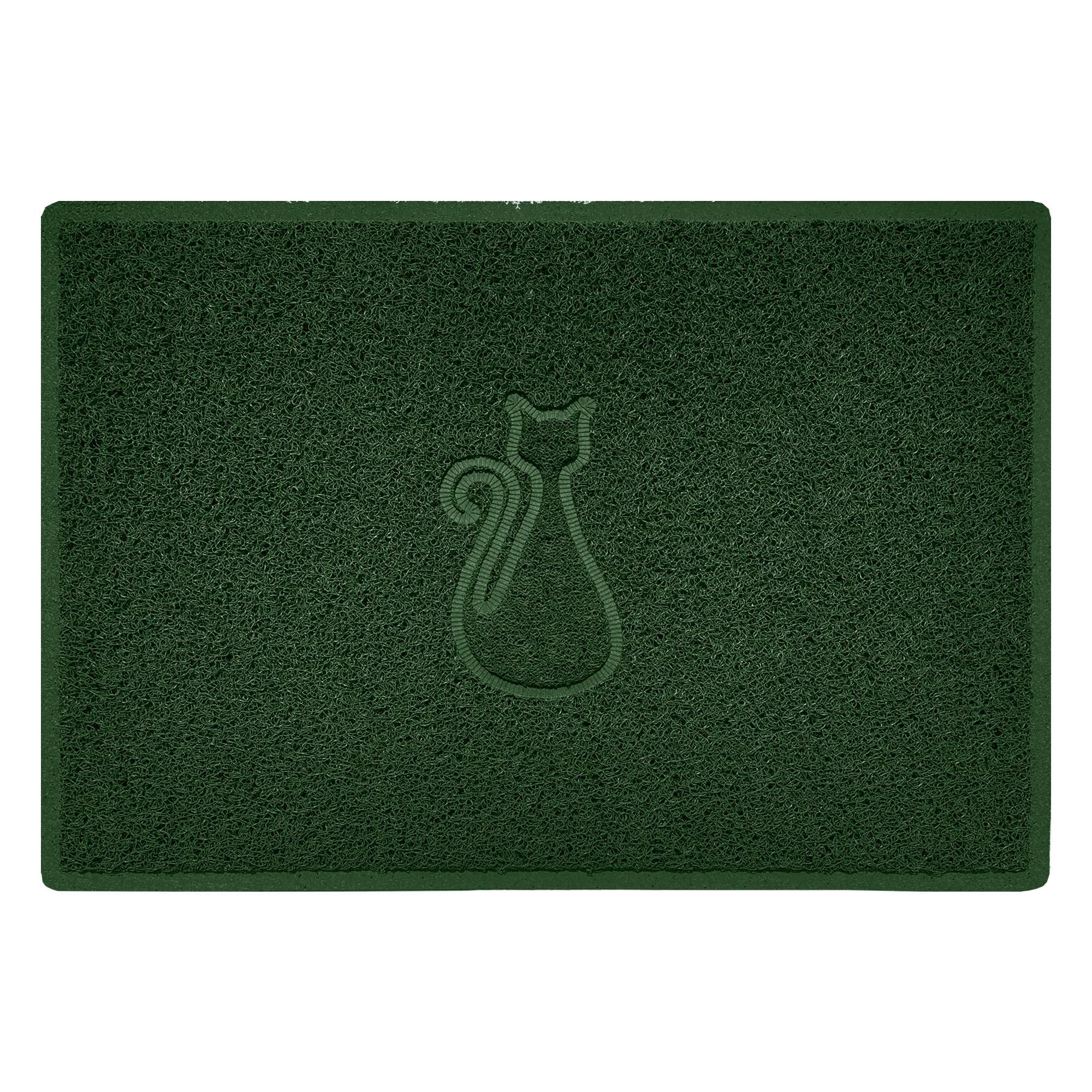 Nicoman CAT Embossed Shape Door Mat Dirt-Trapper Washable Barrier Doormat-(Use Indoor or Sheltered Outdoor)-(90x60cm/3x2ft,Large) Green
