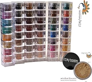 Itay Beauty Mineral Cosmetics Eye Shadow Shimmer 6 X 8 Stacks: Caribbean Samba, Nature Beauty, Best 4 Blue Eyes, Best 4 Gr...