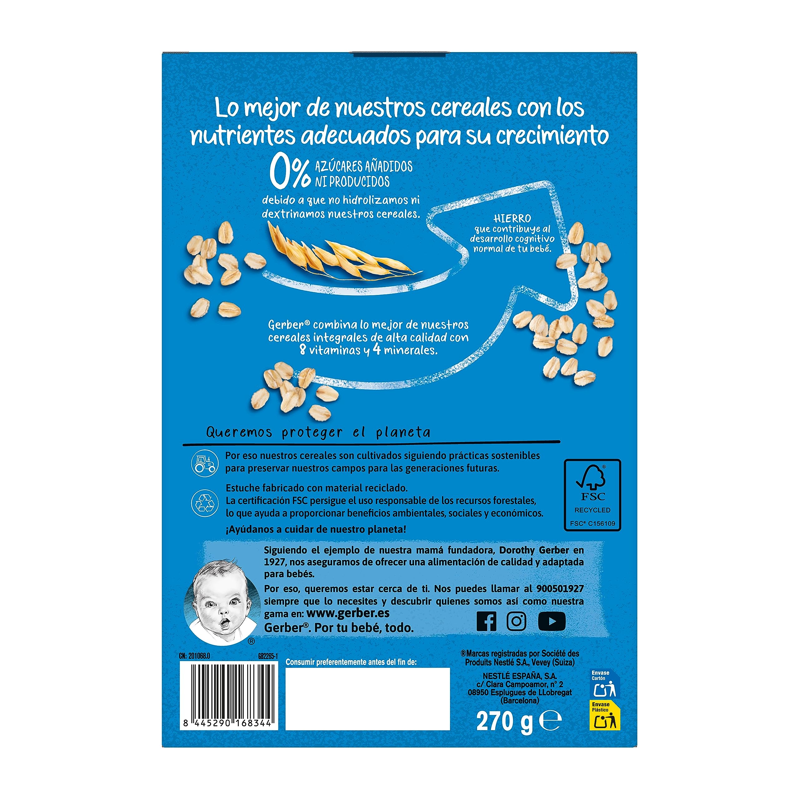 GERBER Papillas Multicereales 270 g