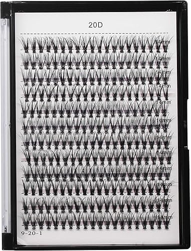 Miniatura 1 de Bodermincer 240 pestañas rizadas D 20D, maquillaje profesional, pestañas individuales en racimo (rizo 20D-D, 0.551 in)