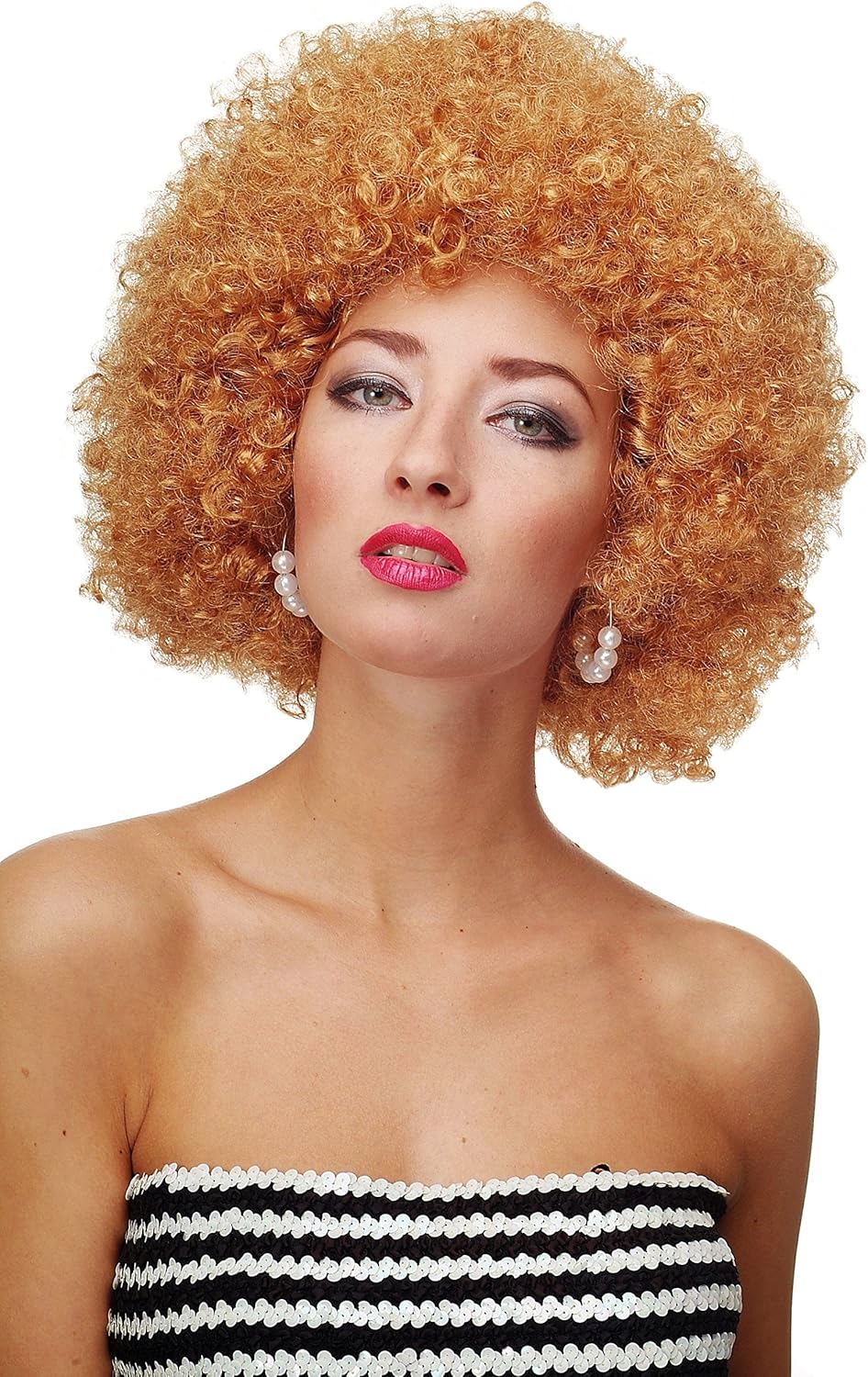 WIG ME UP- Peluca Afro Rubio Dorado Funk Disco años 70 años 80 Foxy Brown PW0011-P27