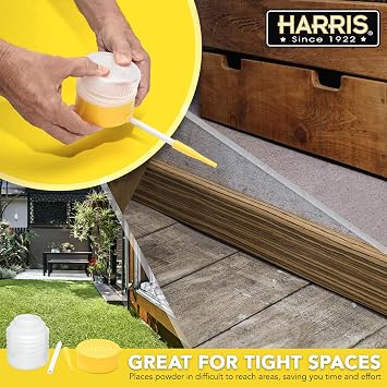 HARRIS Diatomaceous Earth Powder Duster with 6 Inch Extension Nozzle, for Easier Application of DE in Home & Outdoor Lawn and Garden Use
