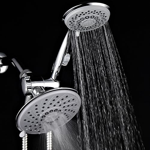 Miniatura 6 de HotelSpa - Cabezal de ducha (6 pulgadas4 pulgadas, ultralujoso, 3 vías, con espiral gris, con interruptor de pausa de encendido y apagado patentado