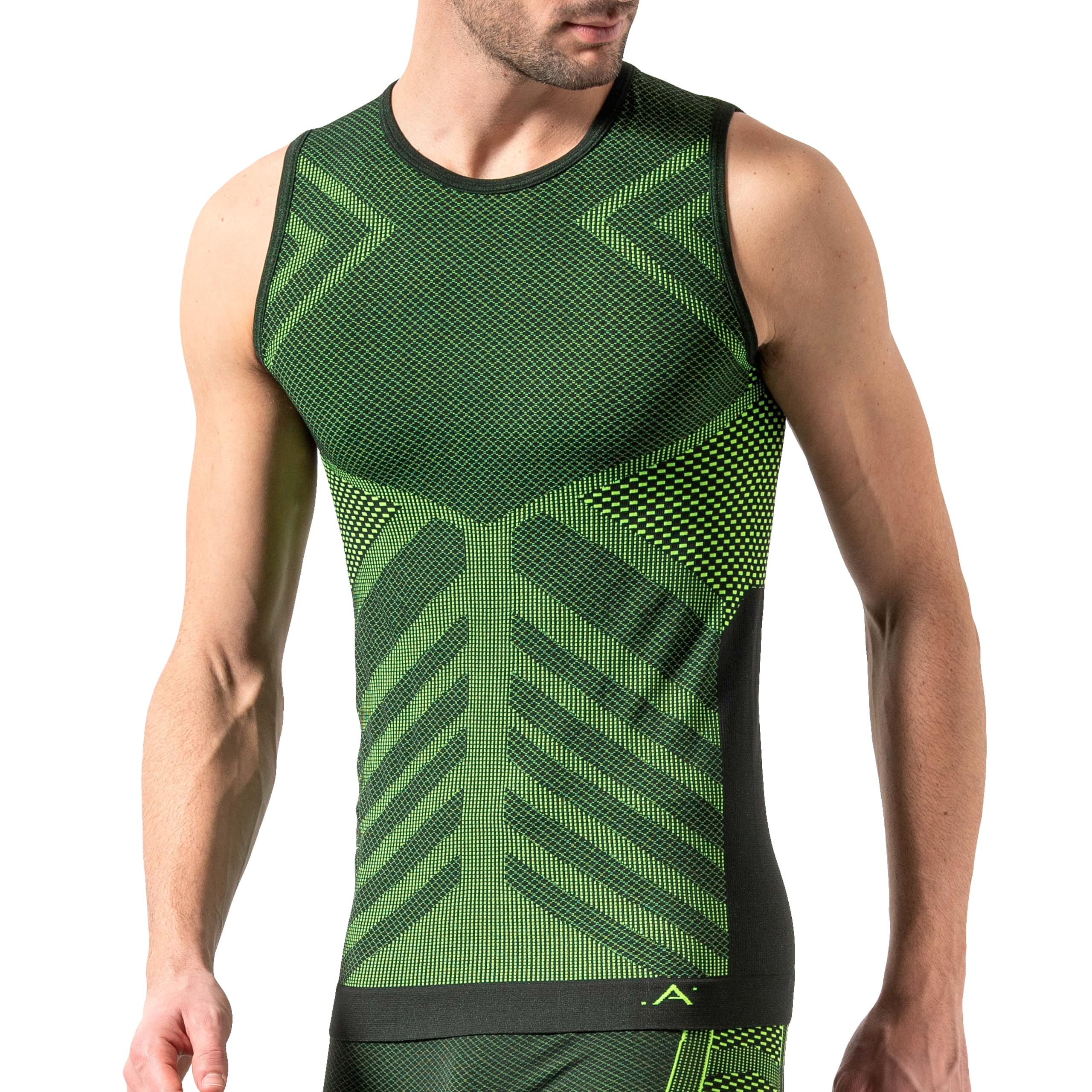 Risalti Camiseta Termica Hombre Sin Mangas Energy - Camiseta Sin Mangas para Hombre Elástica y Transpirable, Ropa Interior Hombre, Camiseta Interior Hombre Sin Costuras - Made in Italy