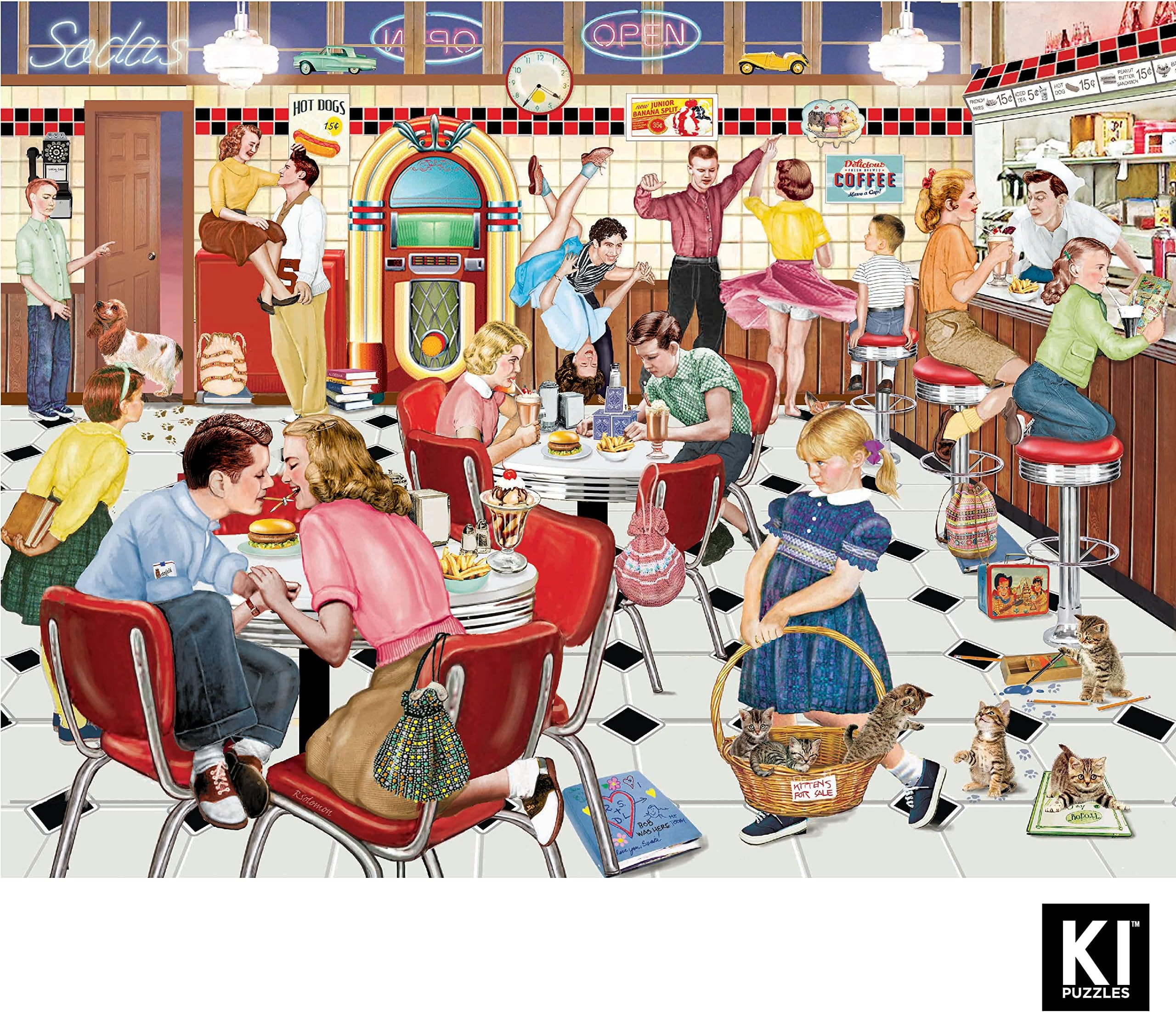 1000 Piece Puzzle for Adults ROSILAND Solomon I'm Telling Dad On You 27X20 Jigsaw by Playview