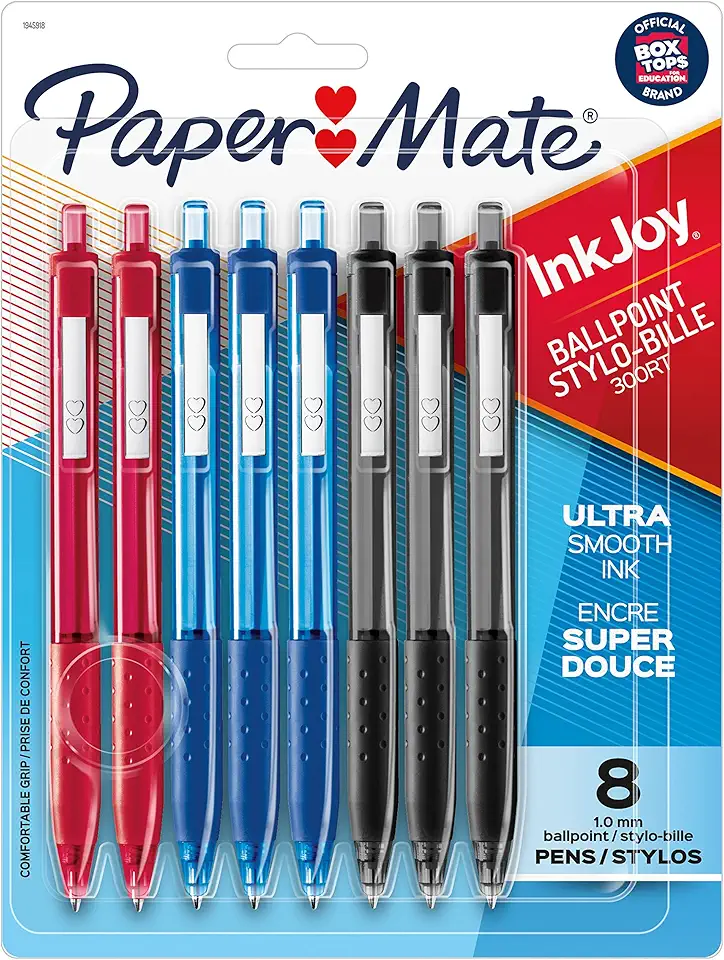 Paper Mate InkJoy 300RT Retractable Ballpoint Pens, Medium Point (1.0 mm), Assorted, 8 Count