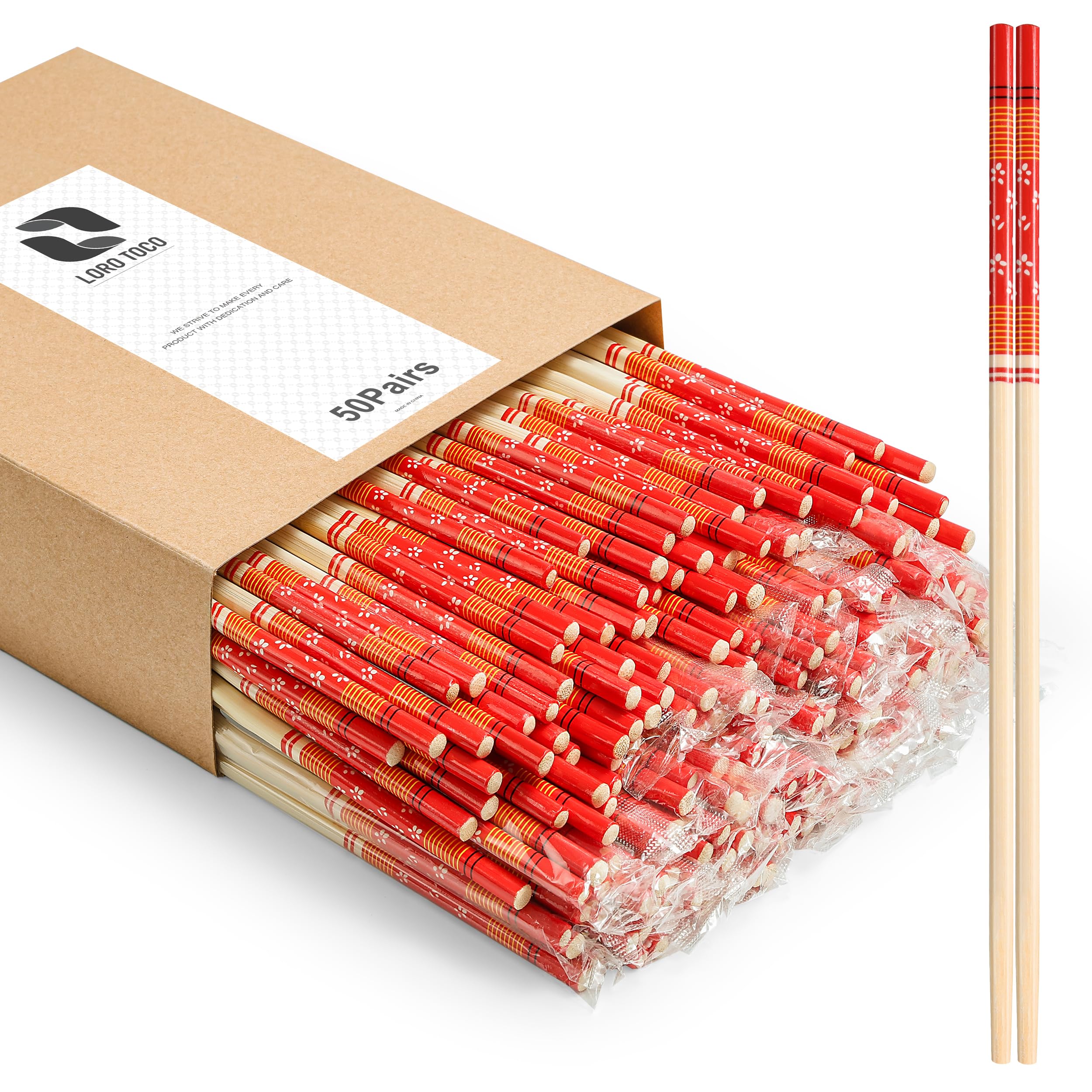 200Pairs Bamboo Chopsticks Disposable | Individually Wrapped | Bulk | Separated | Round | Premium Quality-（9.45in) — Amazon image 10