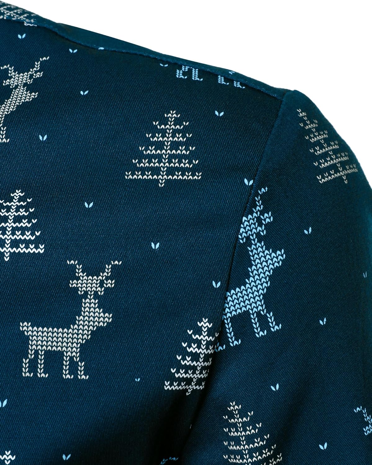 JOGAL Mens Christmas Shirts Santa Claus Party Long Sleeve Button Down Shirts - Image 6