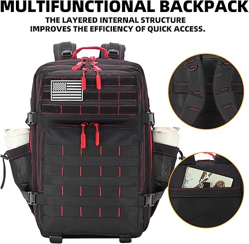 Miniatura 4 de Mochilas tácticas militares 45L 3 días paquete de asalto bolsa fitness mochila Bug Out bolsa senderismo treeking