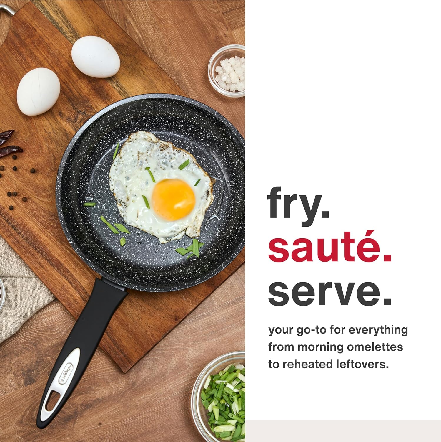 Zyliss Ultimate Ceramic Cookware - Non-Stick Frying Pan for Healthy Meal Prep - Quick-Heat & Easy-to-Clean - Fry Pan, 7.9 Inches