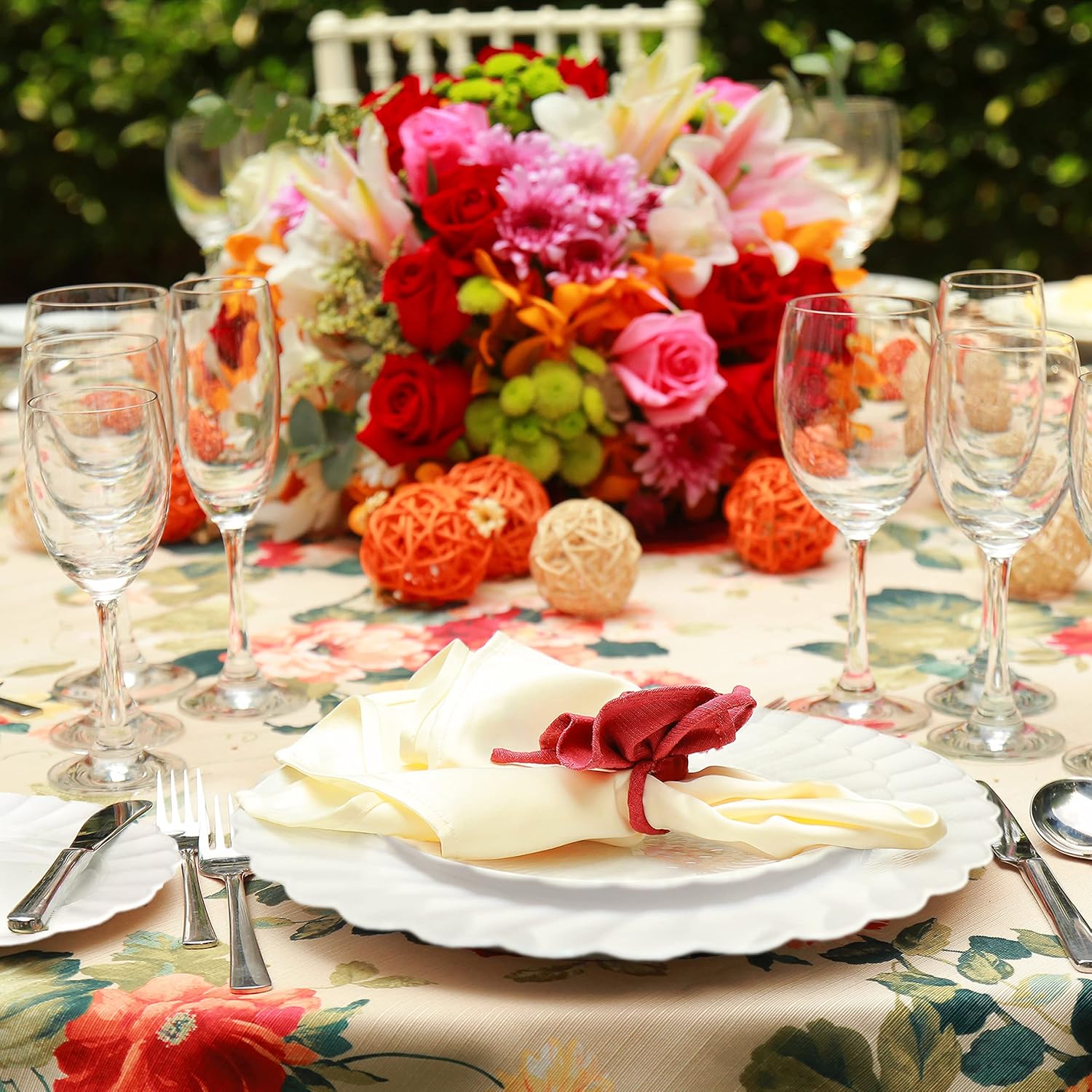 Premium Hard Plastic Round White Plates – 50 x 6” -Washable & Reusable - Party Supplies For Birthdays, Celebrations, Buffets, Fiestas, Catering & More - Image 4