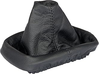 L & P Car Design Shift Boot Cover Genuine Leather Compatible with VW Golf MK4 4 IV for Bora MK4 for Jetta MK4 1997-2006 Manual Transmission Black