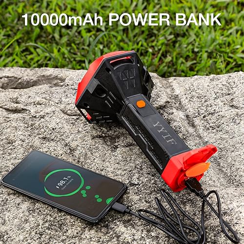 Miniatura 2 de YYIF Linterna recargable de 20000 lúmenes, foco LED de alto lumen con 20 horas de funcionamiento ultra largo y banco de energía de 10000 mAh, IP66,