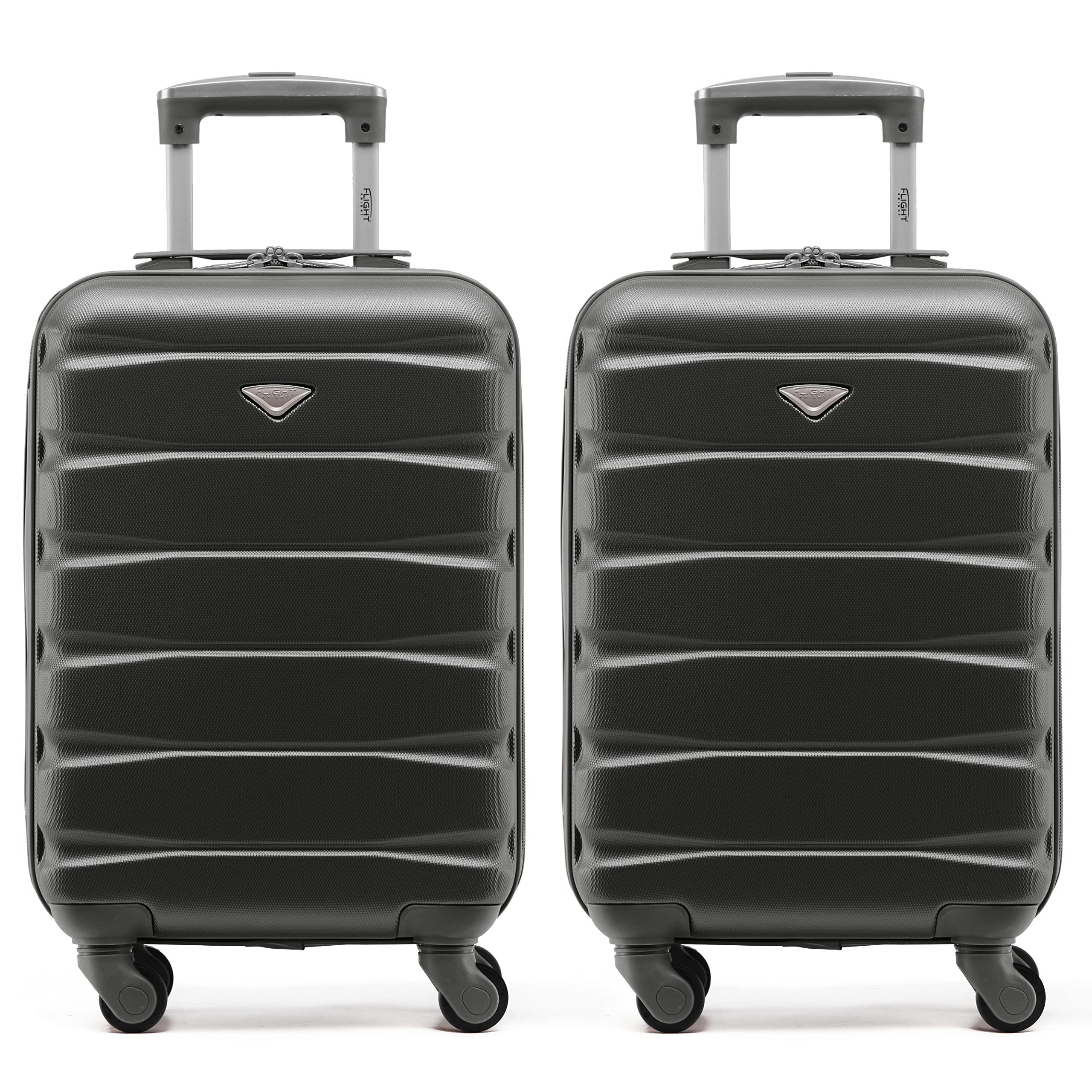 Flight Knight Suitcase Set of 2 Lightweight 4 Wheel ABS Hard Case Cabin Carry On Hand Luggage Approved for Over 100 Airlines Including easyJet, British Airways, Ryanair & Many More 55x35x20cm — view 88