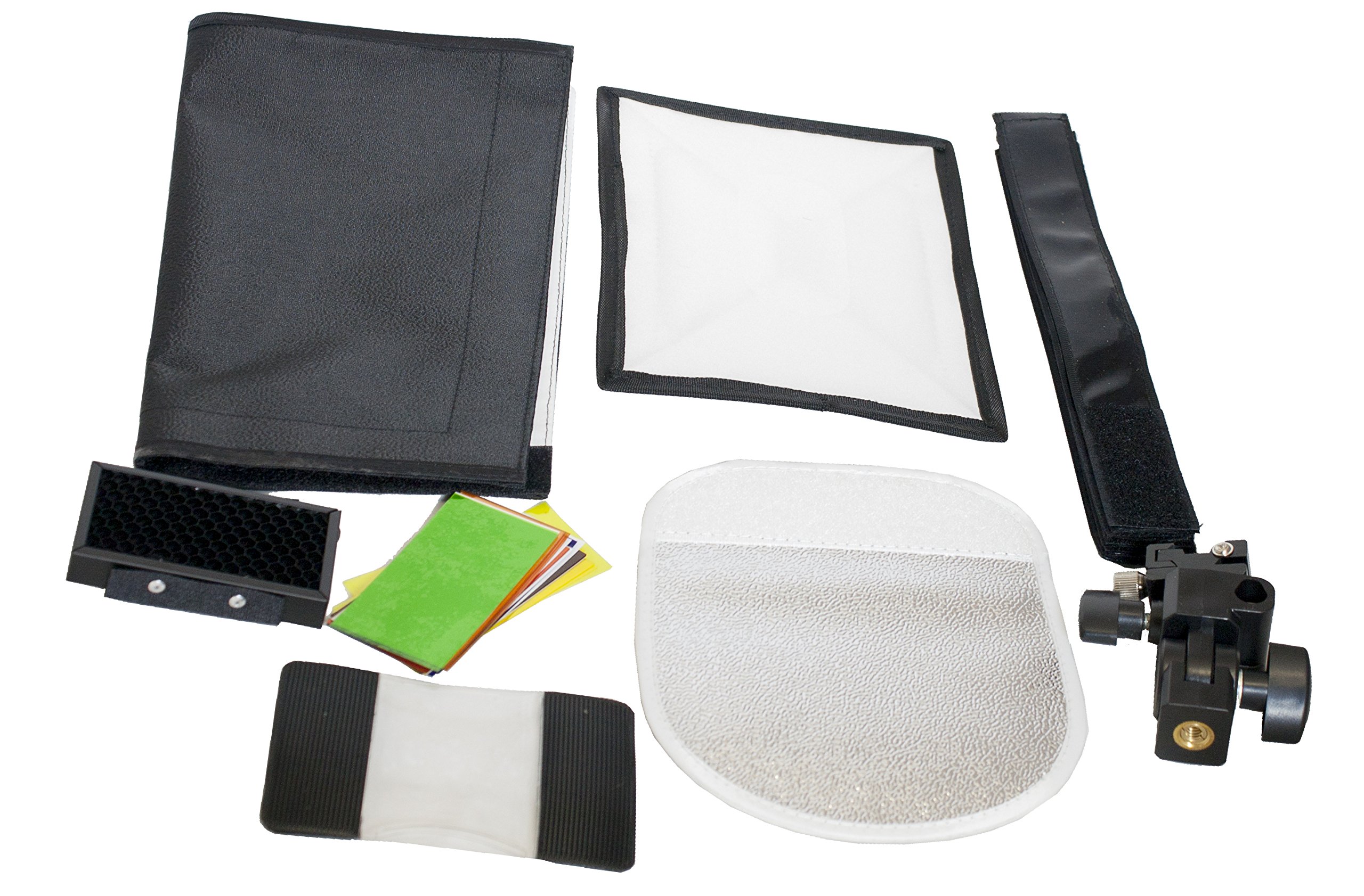 Fotima Speedlite FT-AF1 zestaw 5 lamp błyskowych Speedlite z uchwytem i parasolem, wielobarwny