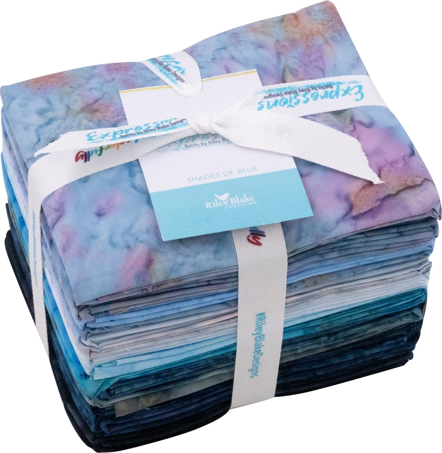 Amazon.com: Batiks Expressions Shades of Blue 25 Fat Quarters Riley ...