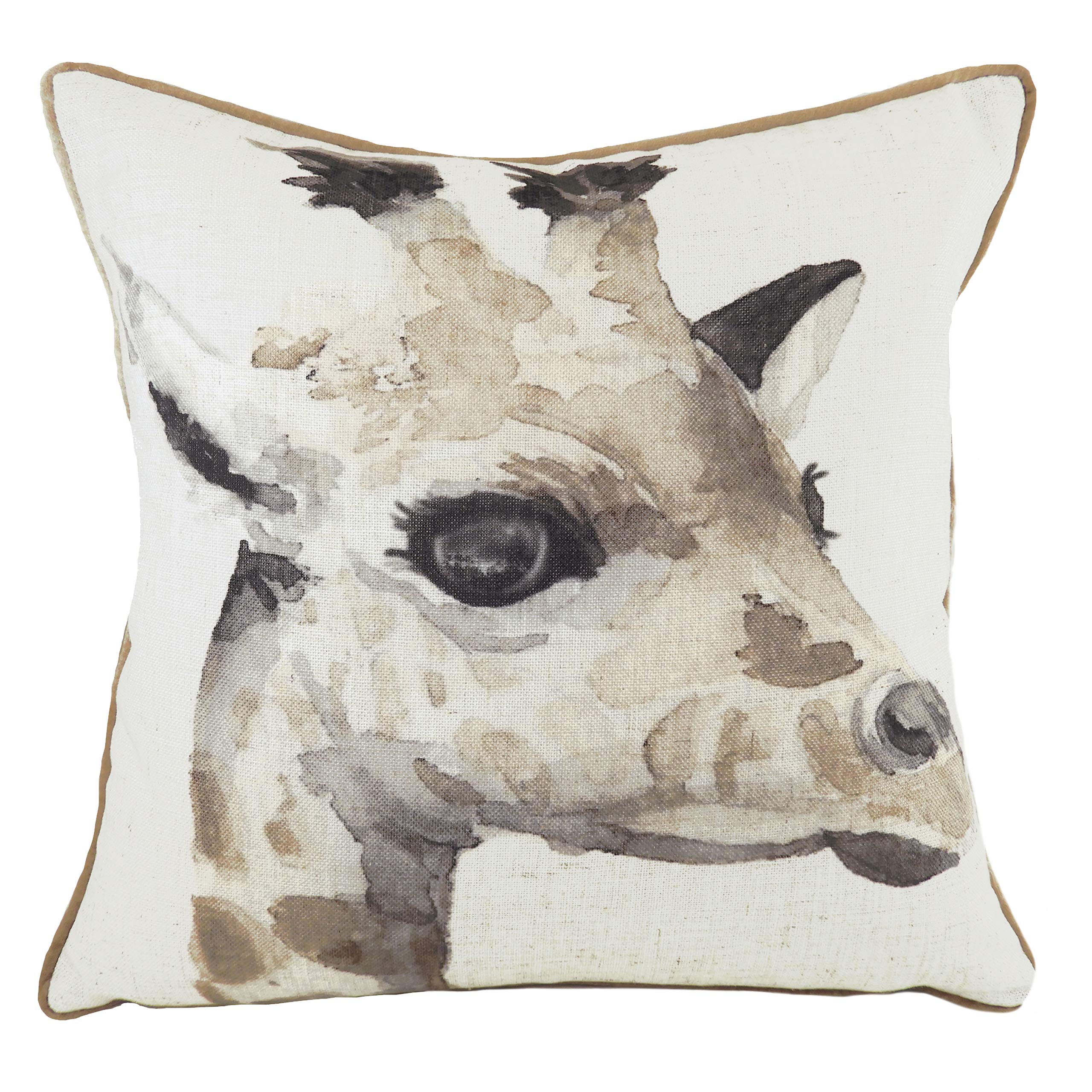B&Q -  Safari Giraffe Piped Feather Filled Cushion