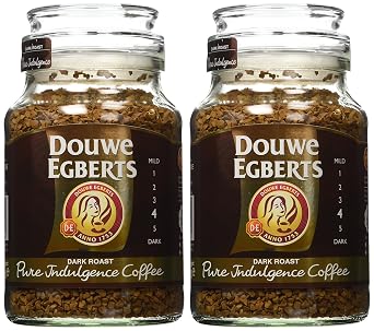 Douwe Egberts Pure Indulgence Instant Coffee, Dark Roast, 6.7-Ounce, 190g (Pack of 2)