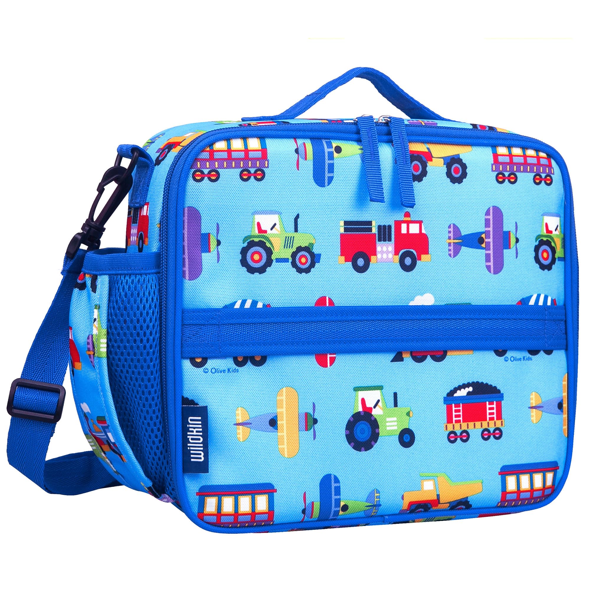 Wildkin ECO rPET Insulated Lunch Box for Kids, Trains, Planes &amp; Trucks