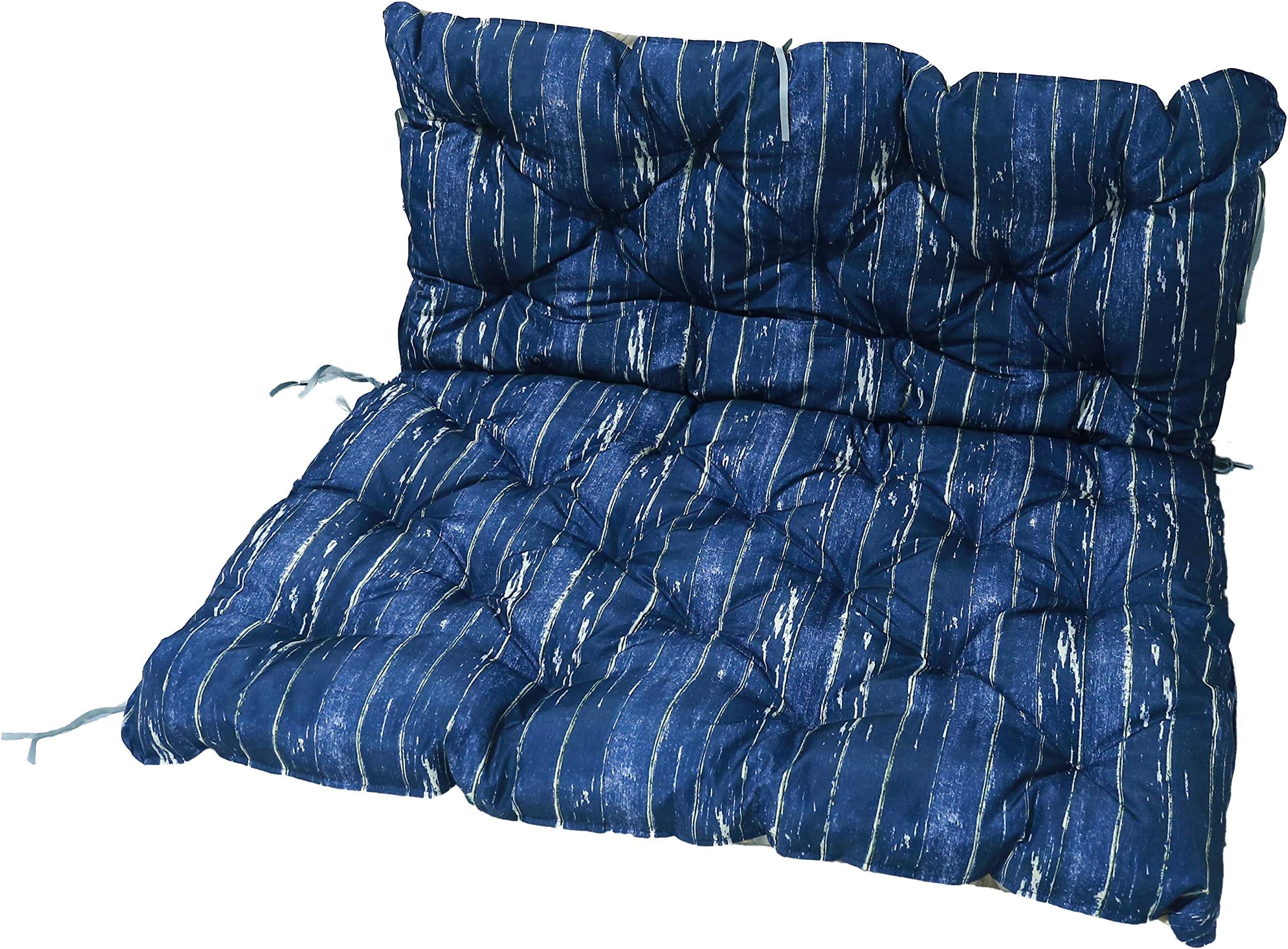 Homecall Seat Cushion for Pallet, 3D print, turn pad, 120x140 cm, blue / brown